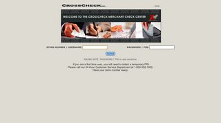 
                            4. Welcome to the CrossCheck Merchant Check Center's Log-In Page
