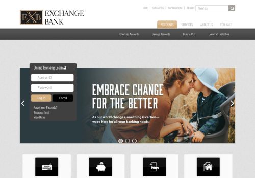 
                            10. Welcome to The Exchange Bank