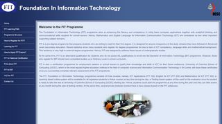 
                            4. Welcome to the FIT Programme | Foundation in Information Technology