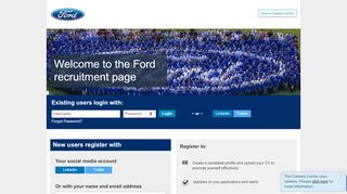 
                            4. Welcome to the Ford Career Center - Register or Login - TribePad