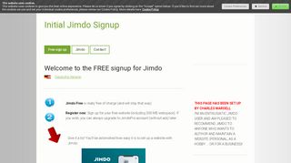 
                            5. Welcome to the FREE signup for Jimdo - Free Registration for Jimdo