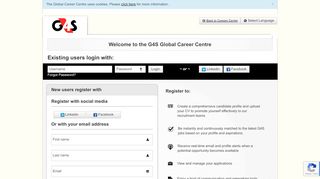 
                            3. Welcome to the G4S Career Center - Register or Login