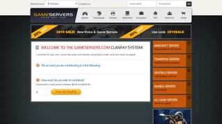 
                            4. Welcome to the GameServers.com ClanPay System!