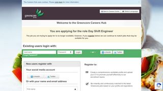 
                            7. Welcome to the Greencore Career Center - Register or Login