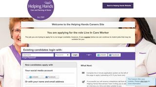 
                            1. Welcome to the Helping Hands Career Center - Register or Login