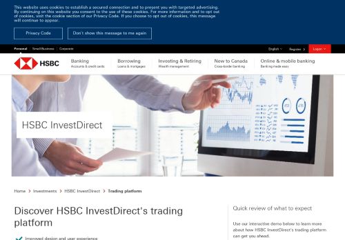 
                            3. Welcome to the HSBC InvestDirect platform - HSBC Canada