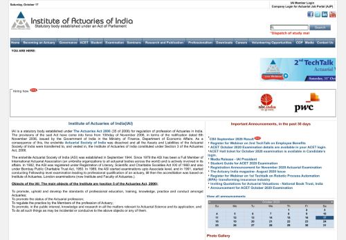 
                            13. Welcome to the Institute of Actuaries of India
