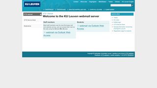 
                            3. Welcome to the KU Leuven webmail server - ICTS