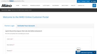 
                            1. Welcome to the MiRO Online Customer Portal - Miro.co.za