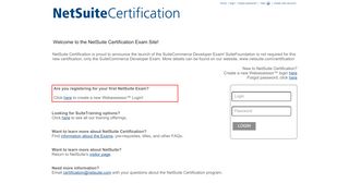 
                            9. Welcome to the NetSuite Certification Exam Site! - Webassessor.com