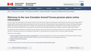 
                            13. Welcome to the new Canadian Armed Forces pension plans online ...