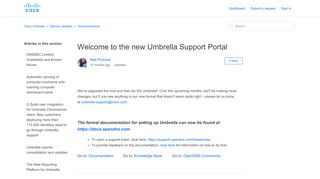 
                            6. Welcome to the new Umbrella Support Portal – Cisco ...