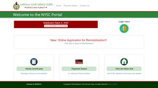 
                            8. Welcome to The NYSC Portal