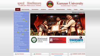 
                            13. Welcome To The Official Website Of Kumaun University Nainital !!