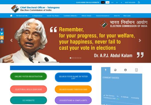 
                            13. Welcome to the Official Website of the Chief Electoral Officer, Telangana