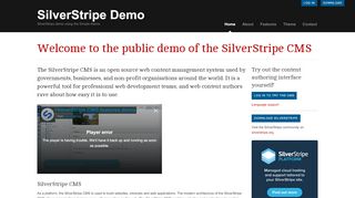 
                            2. Welcome to the public demo of the SilverStripe CMS » SilverStripe ...