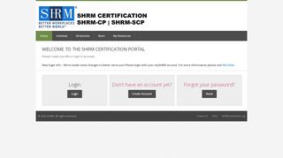 
                            2. Welcome to the SHRM Certification Portal