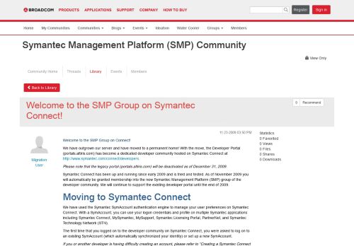 
                            5. Welcome to the SMP Group on Symantec Connect! | Symantec ...