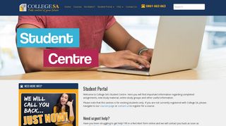 
                            1. Welcome to the Student Centre » College SA