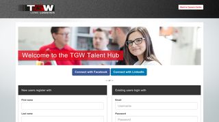 
                            5. Welcome to the TGW Career Center - Register or Login