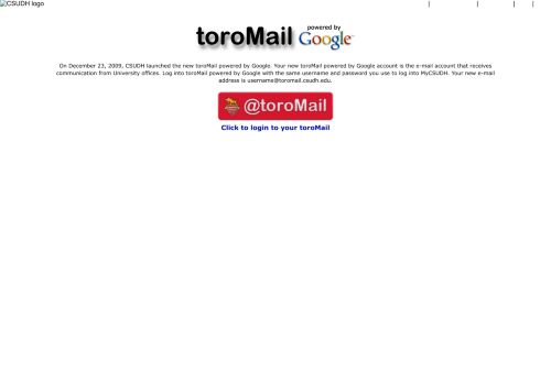 
                            11. Welcome to toroMail powered by Google