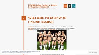 
                            9. WELCOME TO UCANWON ONLINE GAMING – UCW88 Online ...