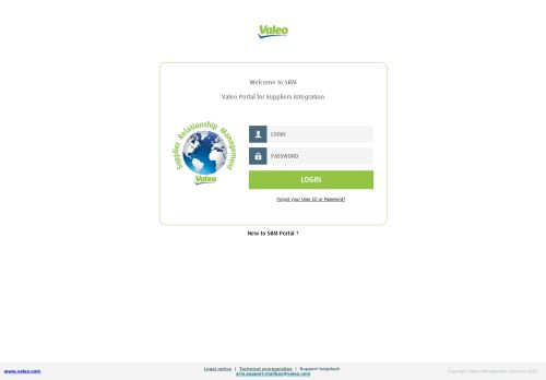 
                            1. Welcome to Valeo Suppliers Portal