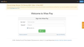 
                            6. Welcome to Wise Pay - Wise-Sync
