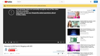 
                            2. Welcome to WIX Part IV: Blogging with WIX - YouTube
