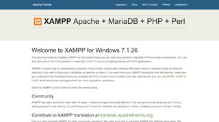 
                            12. Welcome to XAMPP