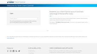 
                            4. Welcome to Yardi Client Central