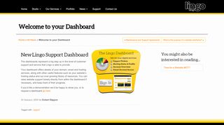 
                            8. Welcome to your Dashboard - Lingo Design