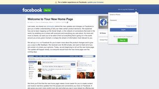 
                            7. Welcome to Your New Home Page | Facebook