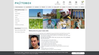 
                            3. Welcome to your new site | Photobox