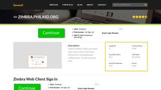 
                            9. Welcome to Zimbra.philasd.org - Zimbra Web Client Sign In