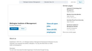 
                            7. Welingkar Institute of Management | LinkedIn