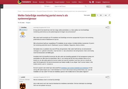 
                            8. Welke SolarEdge monitoring portal menu's als systeemeigenaar ...