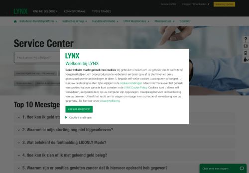 
                            2. Welkom in het LYNX Service Center | LYNX Beleggen met een ...