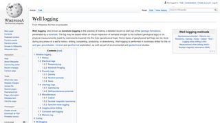 
                            2. Well logging - Wikipedia