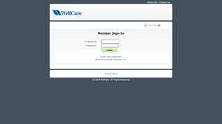 
                            4. WellCare Health Plans, Inc : Login