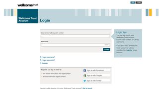 
                            4. Wellcome Trust | Login