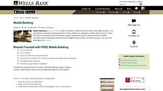 
                            6. Wells Bank - Mobile Banking