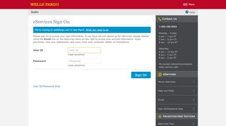 
                            7. Wells Fargo Dealer Services: eServices Sign On