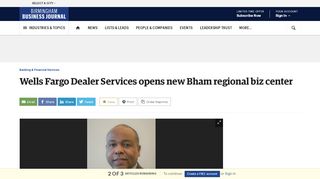 
                            9. Wells Fargo Dealer Services opens new Bham regional biz center ...