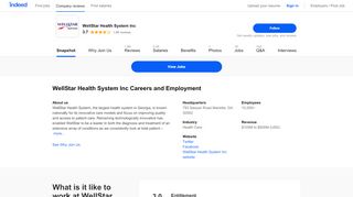 
                            9. WellStar Health System Inc Careers and Employment | Indeed.com