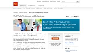 
                            3. WellsTrade® Online and Mobile Brokerage – Wells Fargo
