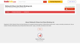 
                            10. WELLWORTH SHARE AND STOCK BROKING LTD. in Mumbai ...