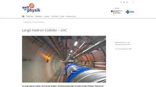 
                            9. Welt der Physik: Large Hadron Collider – LHC