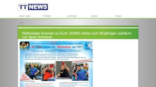 
                            5. Weltmeister kommen zu Euch: DONIC-Aktion zum 50-jährigen Jubil&a