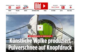 
                            9. Weltpremiere in Obergurgl | Künstliche Wolke produziert ... - Bild.de